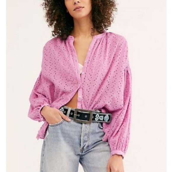 Free People Tops - Free People Maddison Eyelet Blouse